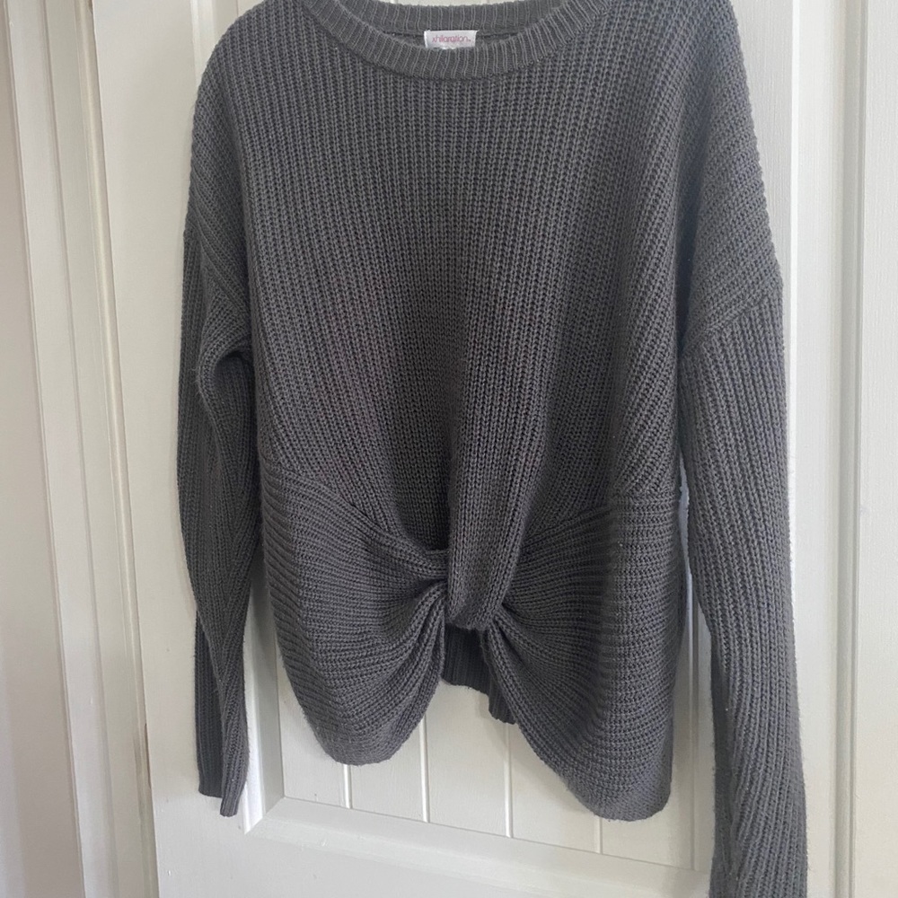 Lightly worn, gray xhilaration sweater.